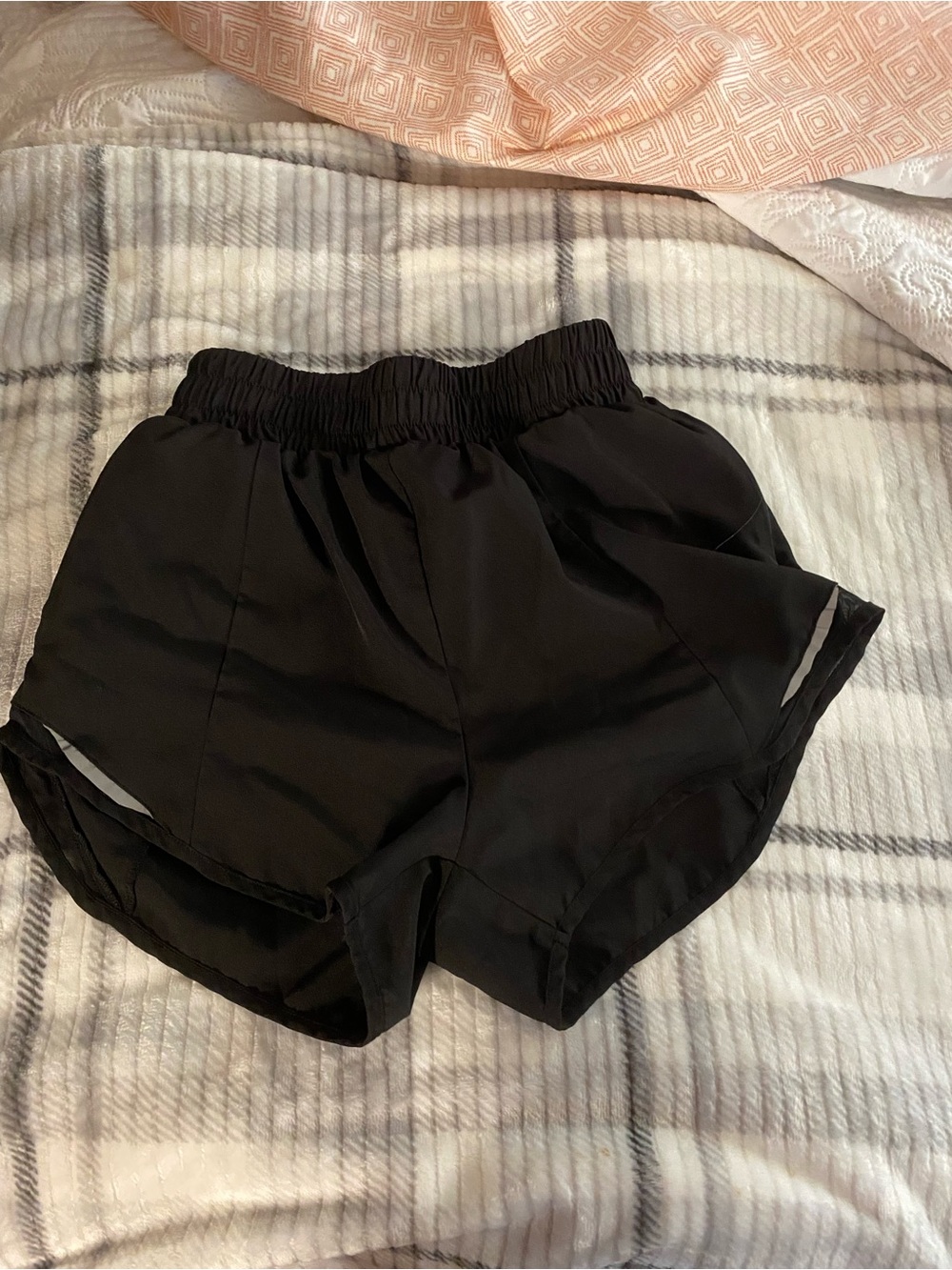 SHEIN Black High-Waist Athletic Shorts